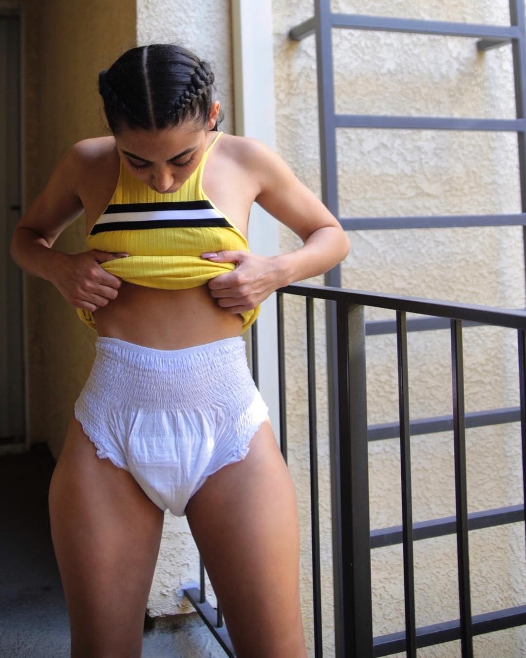 Instagram Model Poses In Diapers For Likes Photos