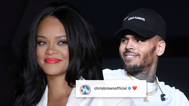 Rihanna post with Chris Brown song