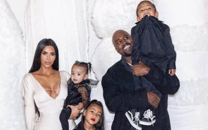 Kanye West with his Family