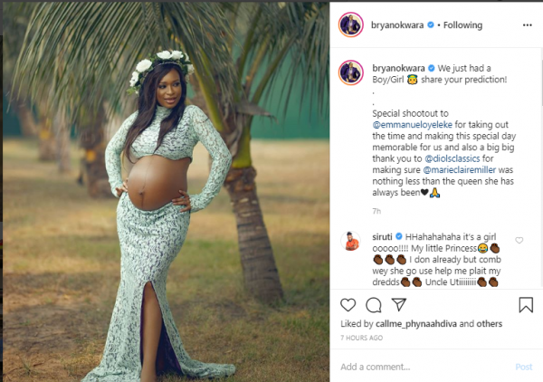 Bryan Okwara has announced the birth of his first child with his longtime partner, model Marie Miller on Instagram.