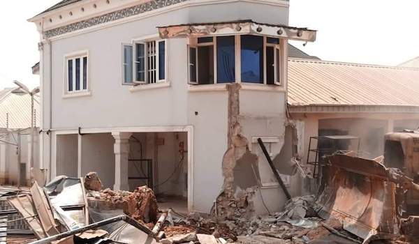 Edo Government demolishes loyal Oshiomole supporter, Kabaka's hotel