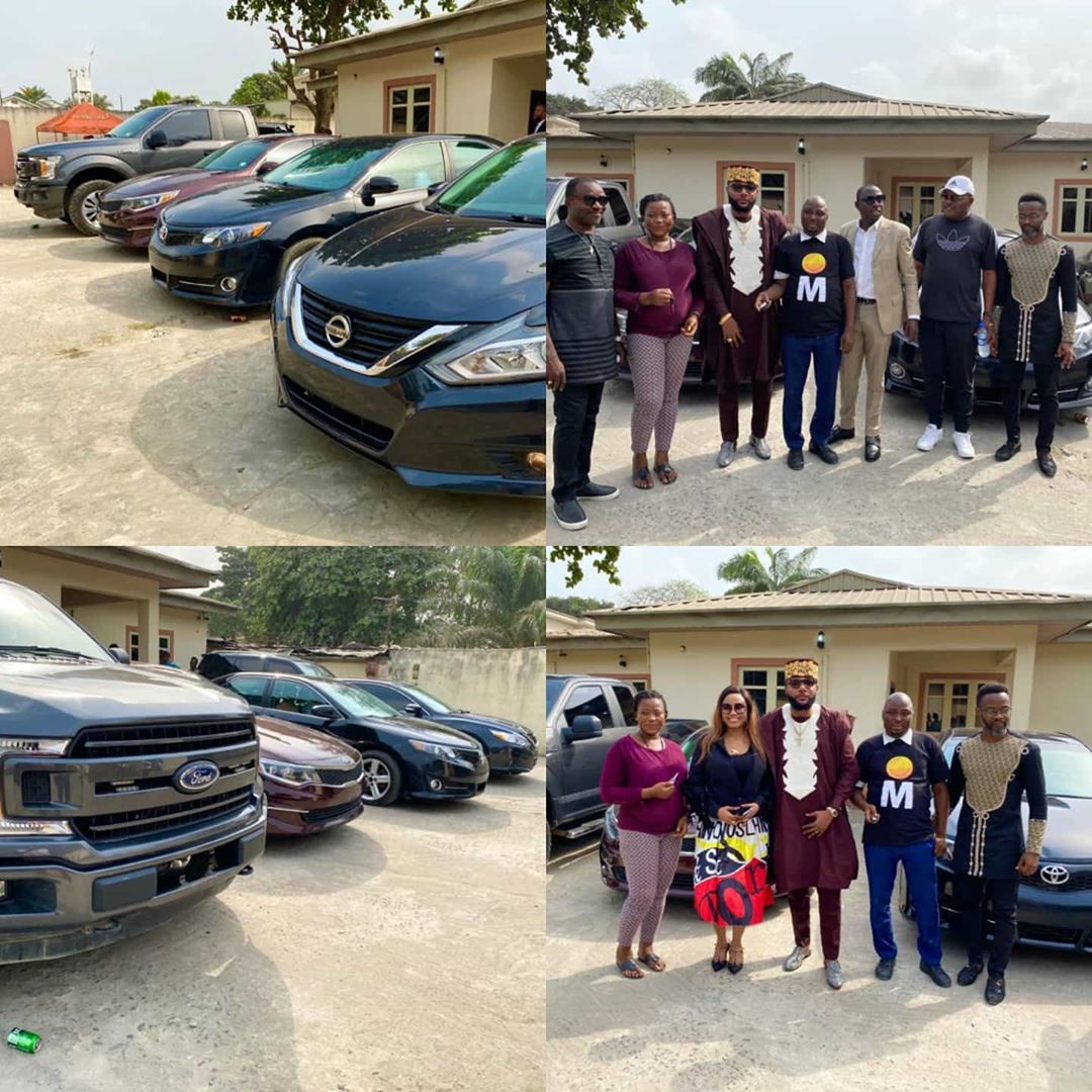 E-Money stuns his staff with cars to celebrate his birthday