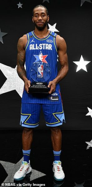 28-year-old LA Clippers guard, Kawhi Leonard was the standout performer on Sunday night as he led Team LeBron to victory during the NBA All-Star Game.     The 28-year-old scored 30 points and hit eight 3-pointers to lead Team LeBron