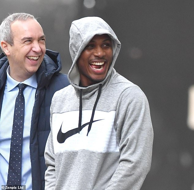 Odion Ighalo pictured with smiles after sealing Manchester United deal