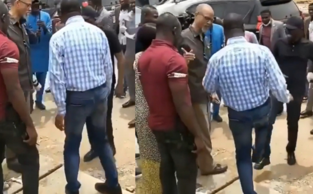 Coronavirus: Sanwo-Olu performs the 'leg shake' with deputy