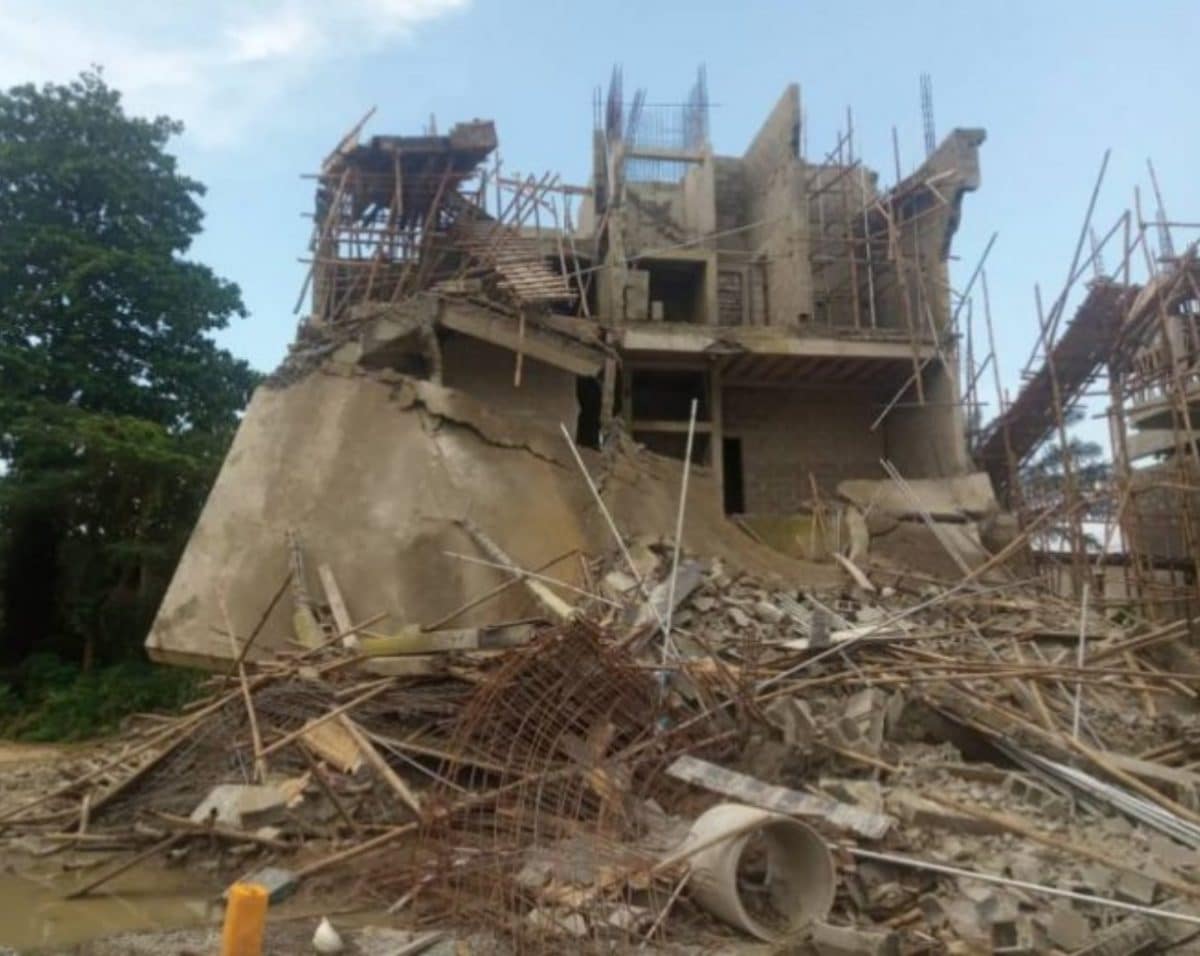 Three-storey building collapses in Enugu, no casualty recorded