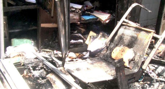 Section of INEC headquarters gutted by fire