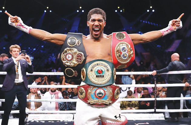 Anthony Joshua ranked second-richest sportsperson in UK