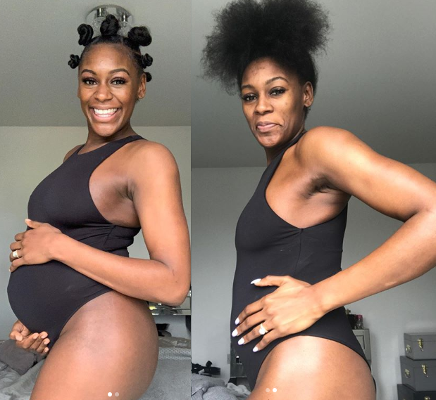 Bbnaija Mike S Wife Perri Proudly Shows Off Baby Bump