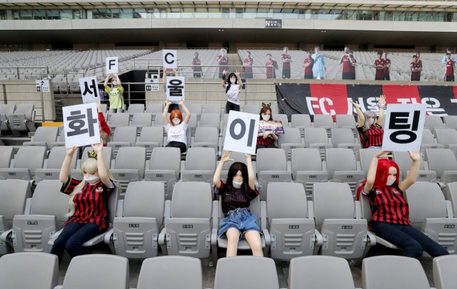 South Korean football club fills stadium with sex dolls during match