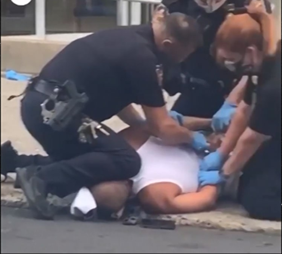 Video shows Pennsylvania police officer with knee on black man’s neck during arrest