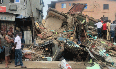 One rescued as three-storey building collapses in Lagos