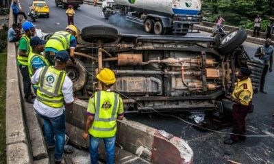 Truck somersaults, crushes motor boy to death