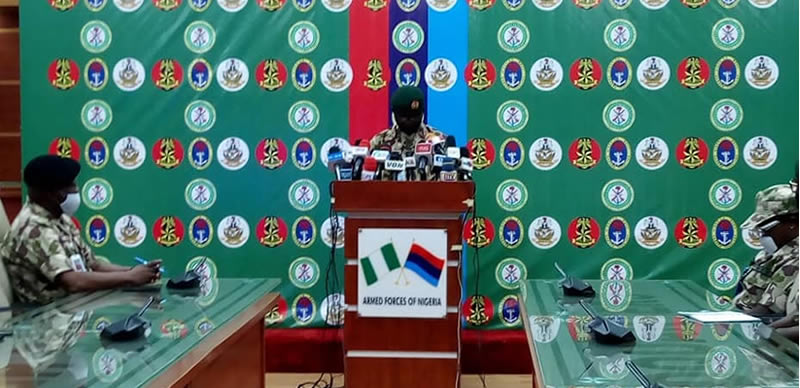 Nigeria-Army-DHQ-Army launches ‘Crocodile Smile’ as #EndSARS protests persistmedia-briefing