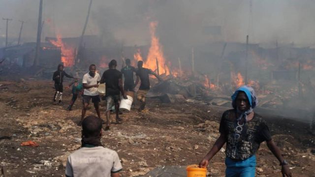 How fire razed filling station, 30 shops, market in Oyo, Jos-TopNaija.ng