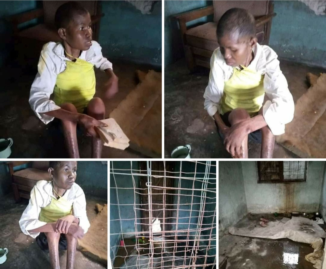 Lady accused of witchcraft and allegedly caged for three years by her husband and his people rescued in Delta (photos)-TopNaija.ng