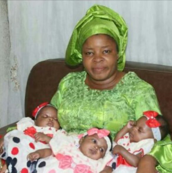 Woman gives birth to triplets after 18 years of childlessness-TopNaija.ng