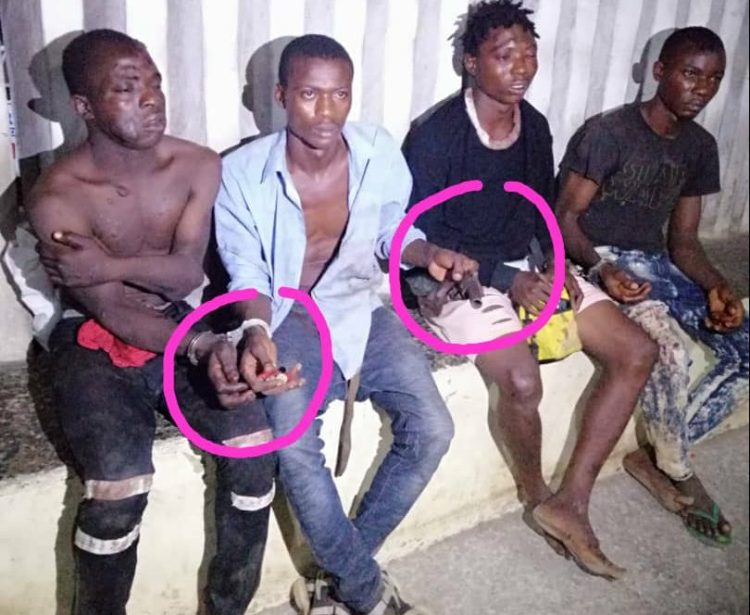 four suspected robbers in Lagos