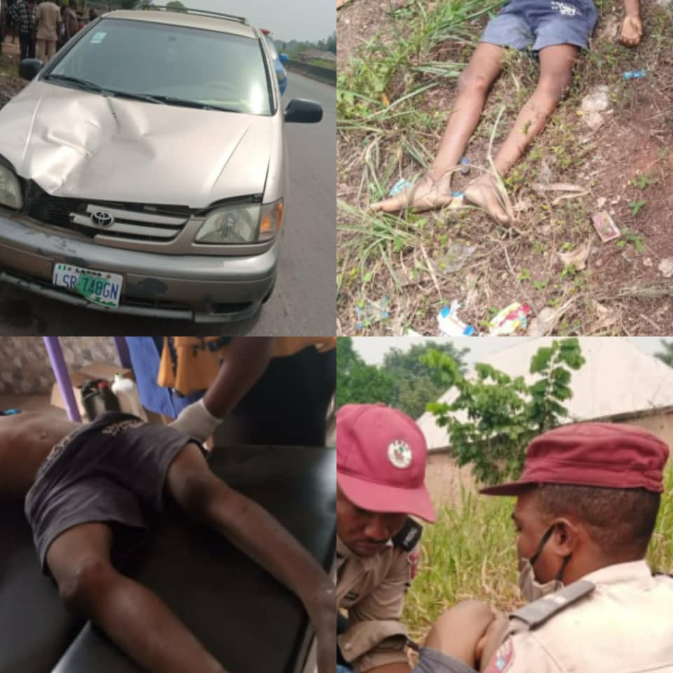 Unknown driver losses control and kills child in Anambra (photos)-TopNaija.ng