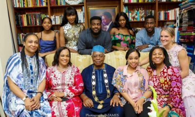 Agbani Darego with her in-laws, The Danjumas