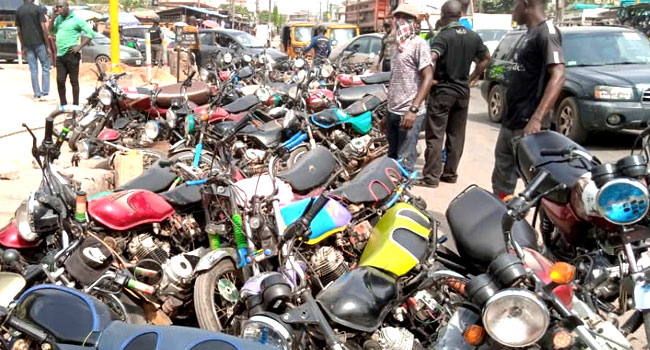 Lagos confiscate 100 motorcycles on restricted routes
