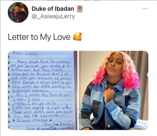 Love letter to dj cuppy