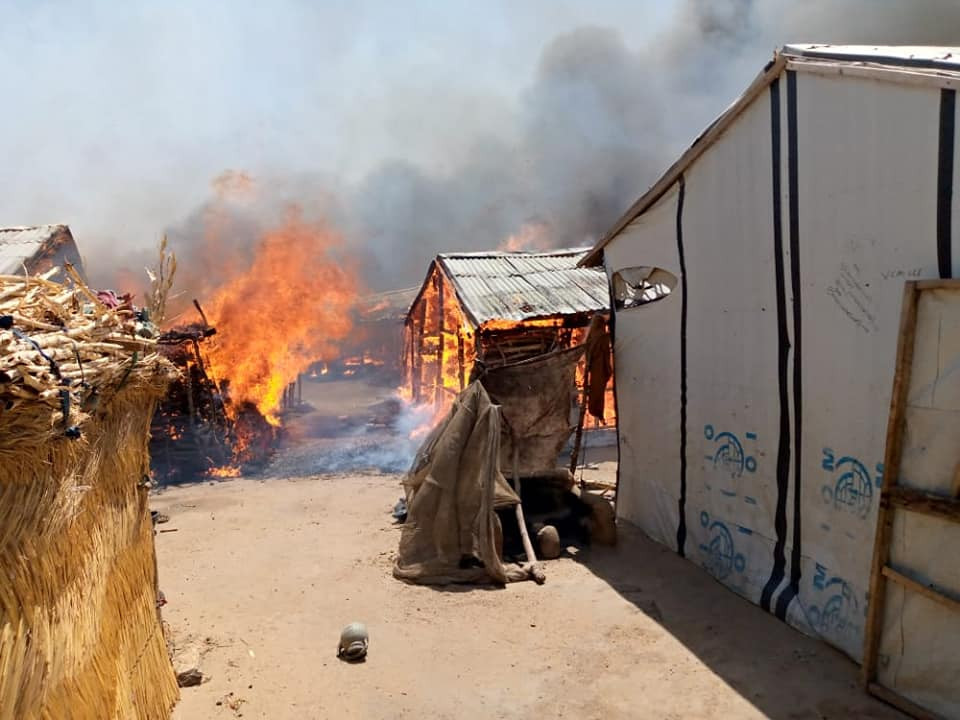 Borno: Infant killed, two injured as fire razes IDPs camp -TopNaija.ng