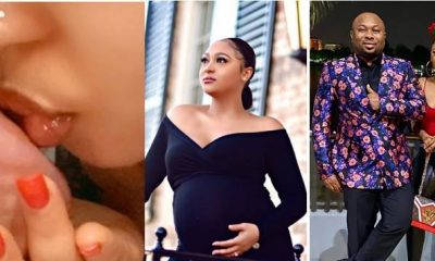 Tonto Dikeh's ex-husband, Olakunle Churchill and nollywood actress, Rosy Meurer welcomes a baby boy