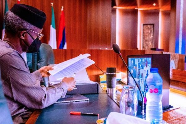 In Buhari’s absence Osinbajo takes charge of FEC meeting [PHOTOS]