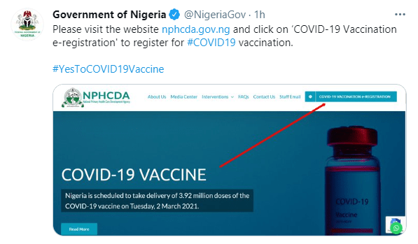 NPHCDA starts online registration of Nigerians for COVID-19 vaccination