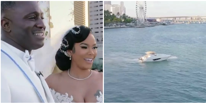 The touching moment when husband shed tears as wife surprises him with a yacht as a wedding gift [VIDEO]