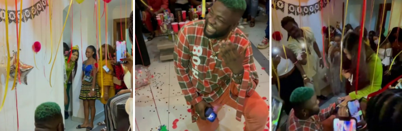 Popular singer, Skales proposes to his girlfriend [video]