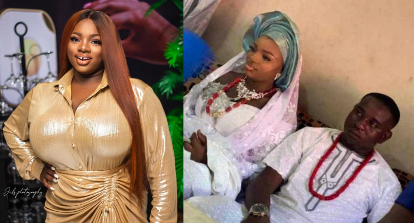 The moment BBNaija's ex-housemate was mistaken for a look-alike bride