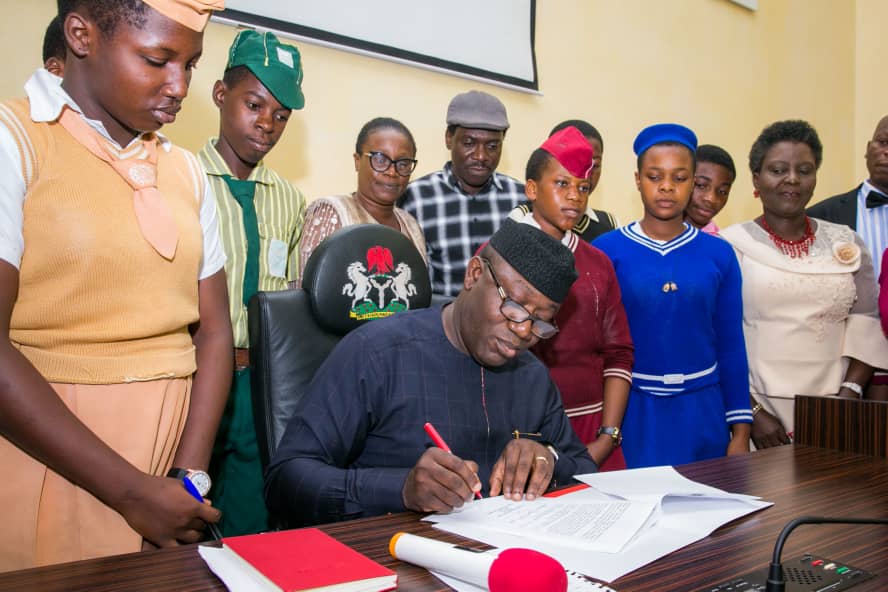 kayode fayemi secondary school students ekiti