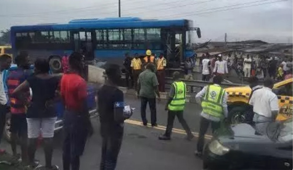 Hou BRT bus crushed motorcyclist in Lagos-TopNaija.ng
