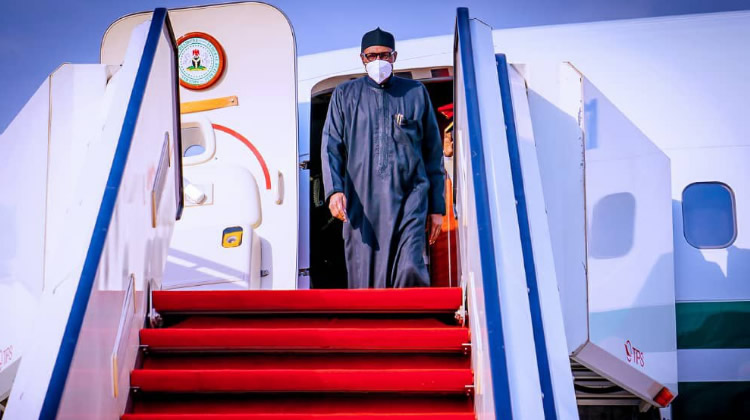 Buhari returns to Nigeria after medical check-up in London [PHOTOS]