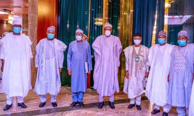 President Buhari meets Northern governors behind ‘closed door’ in Abuja [PHOTOS]