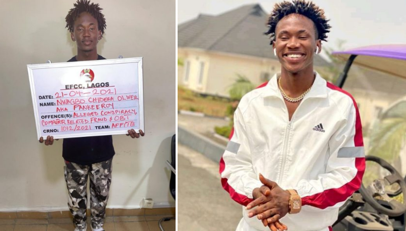 Popular comedian, Pankeeroy has been arrested by EFCC for alleged Internet Fraud