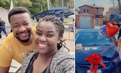 Nollywood Actor, Browny Igboegwu acquires a brand new car for wife on her birthday