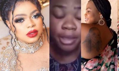 Controversial Nigerian crossdresser, Idris Okuneye is popularly known as Bobrisky has been known to receive fan love and popularity from his beloved fans by having an inking of his name on their bodies.