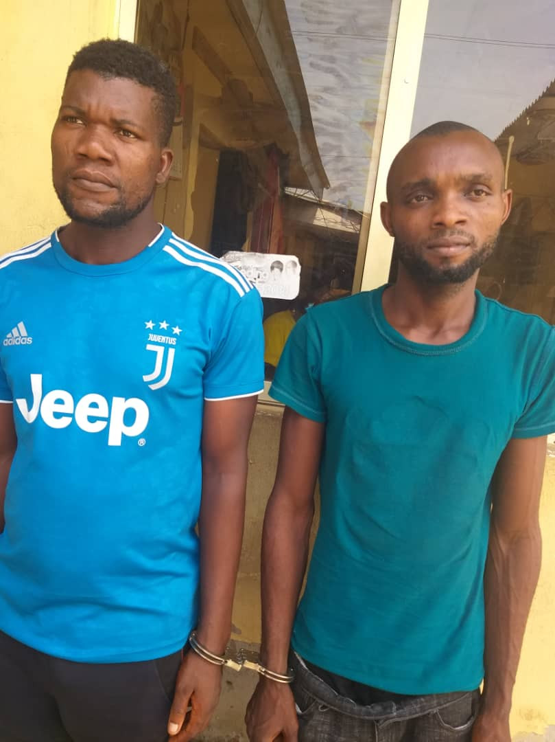 Police arrest two men for allegedly diverting a company's N4.5 million goods-TopNaija.ng