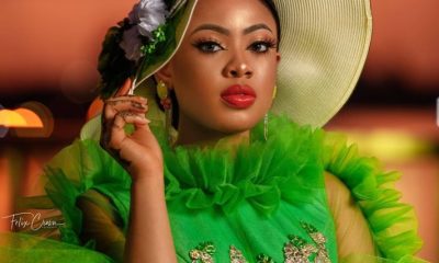 Ex-BBNaija housemate, Nina Ivy stuns in new photos as husband gifts her money cake in dollars on her 25th birthday