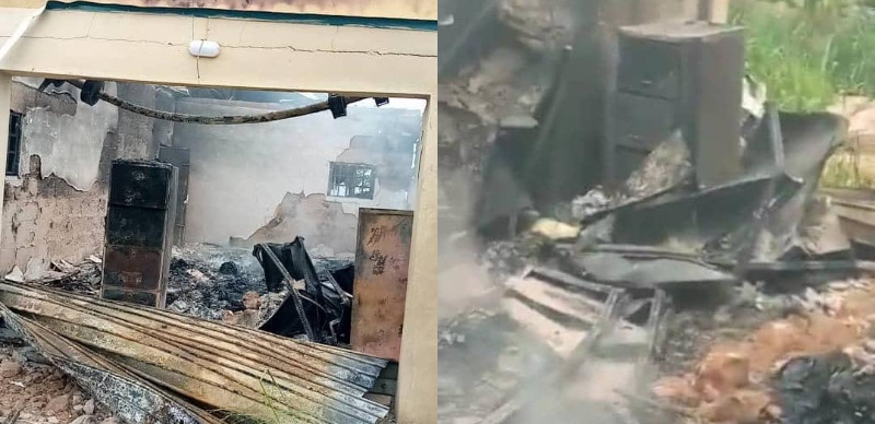 Again, INEC office set ablaze in Abia