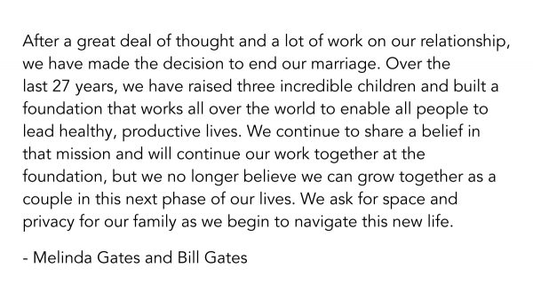 Bill and Melinda Gates divorce topnaija.ng1