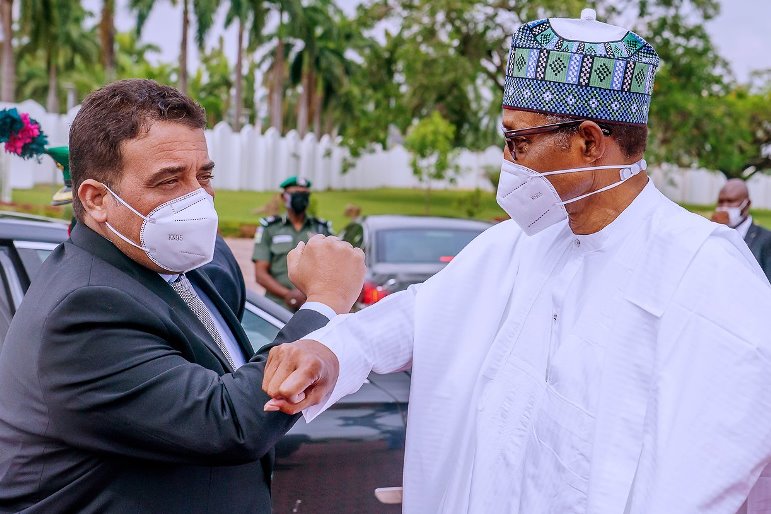 Buhari hosts Libyan Prime Minister, Dbeibeh at Aso Villa [PHOTOS]