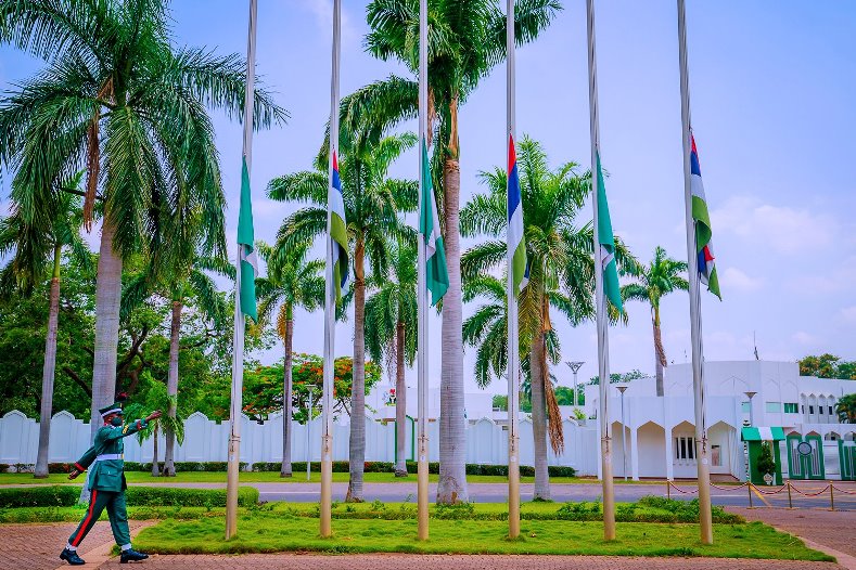 Flags fly at half-mast in Aso Villa to honour COAS, others [PHOTOS]