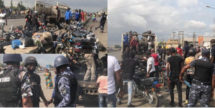 LASG seizes 91 bikes, deepens war against okada [PHOTOS]