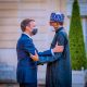 President Macron, First Lady Brigitte Macron receive Buhari at the Elysee Palace in France [PHOTOS + VIDEO]
