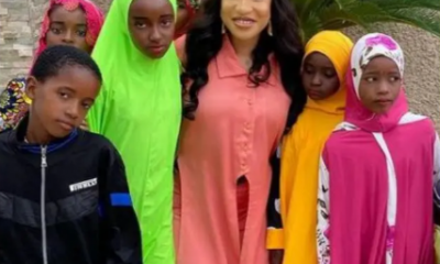 Nollywood actress, Tonto Dikeh feeds 2000 Muslims as she celebrates Eid Mubarak