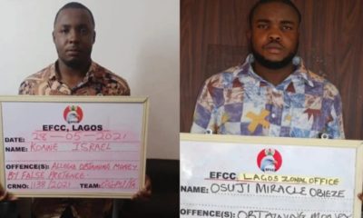 EFCC apprehends two for alleged N768.5m fraud in Lagos